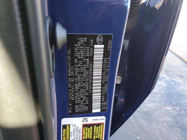 4T1G11AK3PU099381 - 2023 TOYOTA CAMRY SE NIGHT SHADE BLUE photo 12