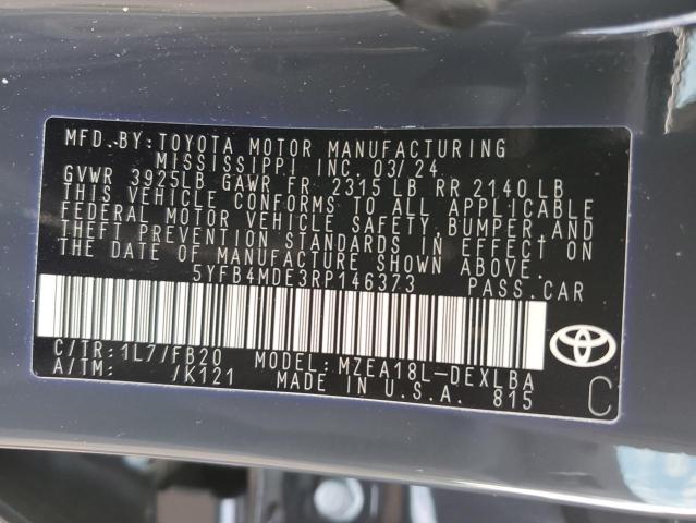 5YFB4MDE3RP146373 - 2024 TOYOTA COROLLA LE Сұр фото 13