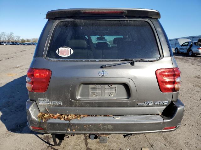 5TDBT48A64S213560 - 2004 TOYOTA SEQUOIA LIMITED GRAY photo 6