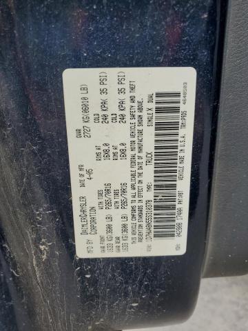 1D7HW48N55S310378 - 2005 DODGE DAKOTA QUAD SLT ლურჯი ფოტო 12