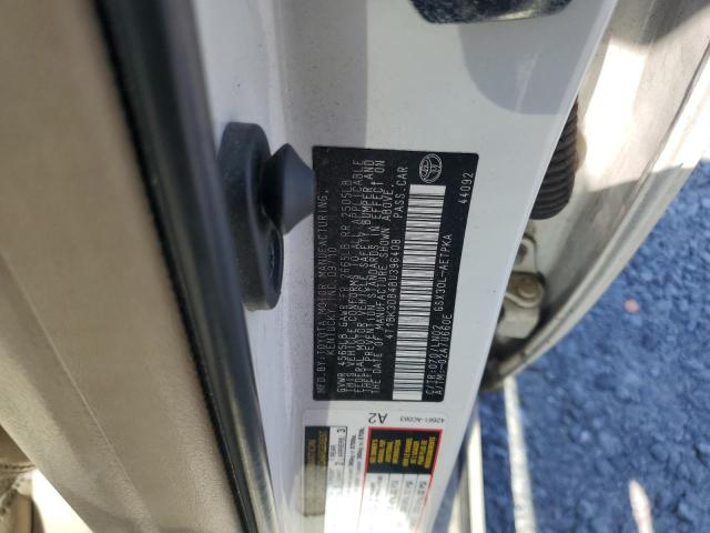 4T1BK3DB4BU396408 - 2011 TOYOTA AVALON BASE Սպիտակ լուսանկար 12