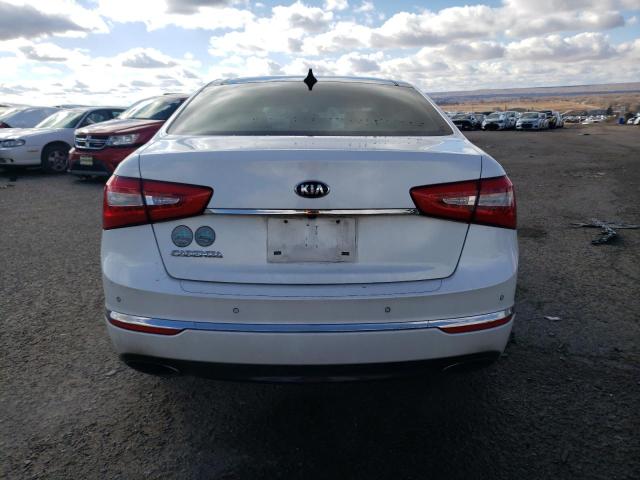 KNALN4D76E5133852 - 2014 KIA CADENZA PREMIUM WHITE photo 6