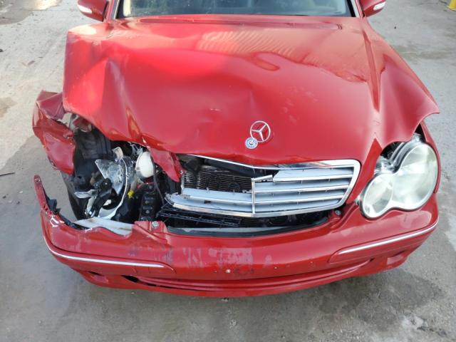 WDBRF92H07F924540 - 2007 MERCEDES-BENZ C 280 4MATIC RED photo 11