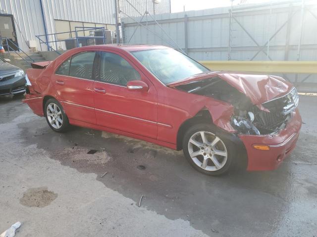 WDBRF92H07F924540 - 2007 MERCEDES-BENZ C 280 4MATIC RED photo 4
