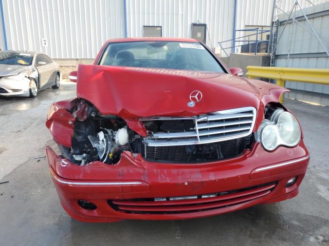 WDBRF92H07F924540 - 2007 MERCEDES-BENZ C 280 4MATIC RED photo 5