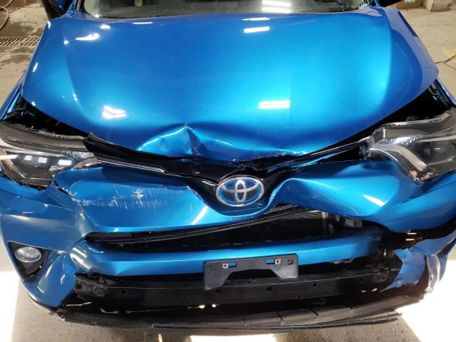 JTMRJREV7GD058445 - 2016 TOYOTA RAV4 HV XLE BLUE photo 12