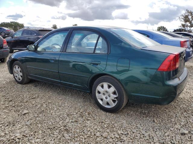 2HGES26791H609280 - 2001 HONDA CIVIC EX GREEN photo 2