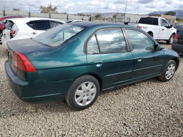 2HGES26791H609280 - 2001 HONDA CIVIC EX GREEN photo 3