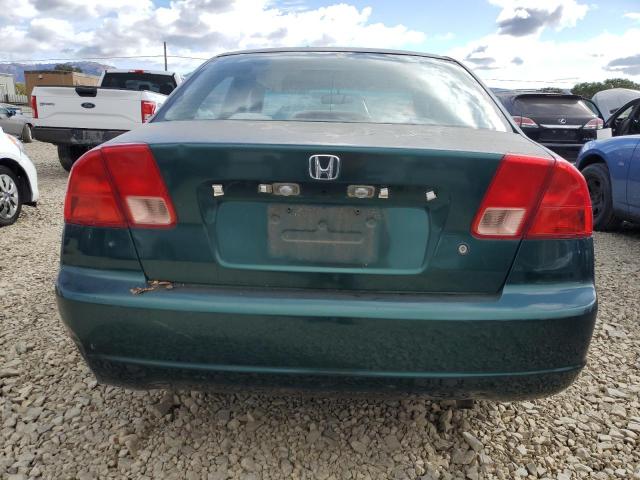 2HGES26791H609280 - 2001 HONDA CIVIC EX GREEN photo 6