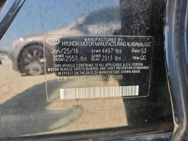 5NPE24AF7GH385189 - 2016 HYUNDAI SONATA SE BLACK photo 12