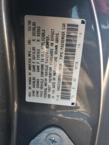 1HGCS12858A013334 - 2008 HONDA ACCORD EXL SILVER photo 12