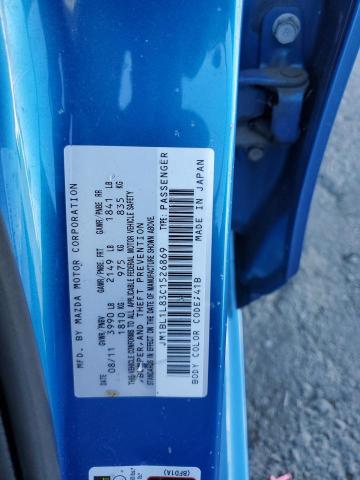 JM1BL1L83C1526869 - 2012 MAZDA 3 I BLUE photo 12