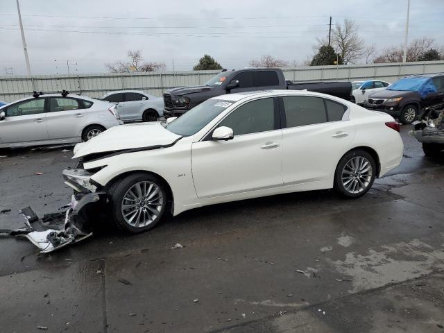 JN1EV7AR6JM430495 - 2018 INFINITI Q50 LUXE WHITE photo 1