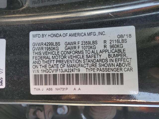 1HGCV1F13JA224719 - 2018 HONDA ACCORD LX 黑色 照片 13