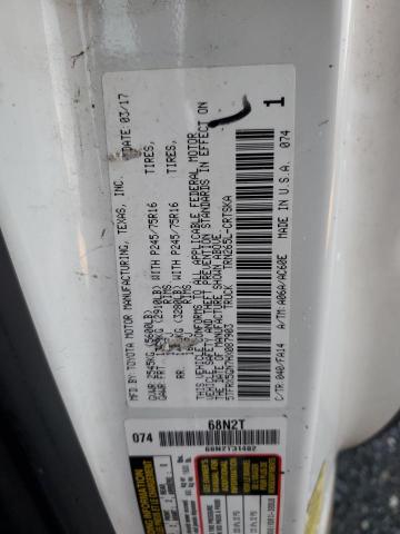 5TFRX5GN7HX087903 - 2017 TOYOTA TACOMA ACCESS CAB Ақ фото 12