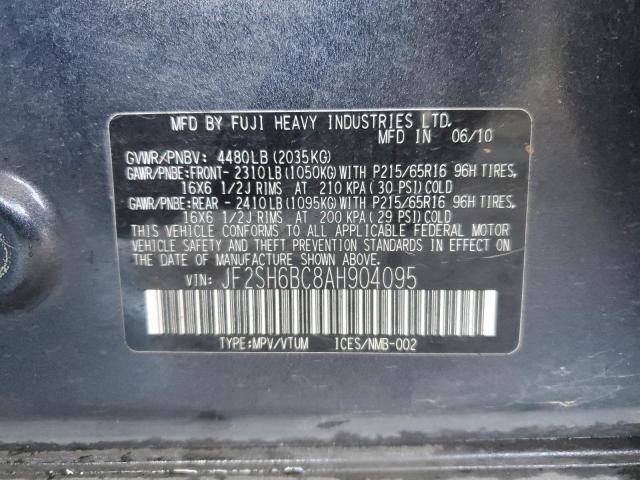 JF2SH6BC8AH904095 - 2010 SUBARU FORESTER XS Көк фото 13