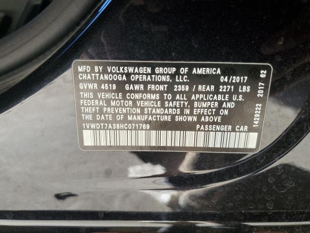 1VWDT7A38HC071769 - 2017 VOLKSWAGEN PASSAT R-LINE Schwarz Foto 12