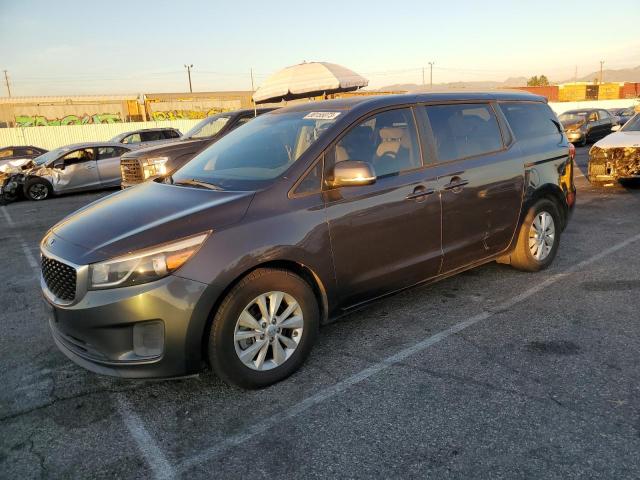 KNDMB5C19F6040161 - 2015 KIA SEDONA LX CHARCOAL photo 1