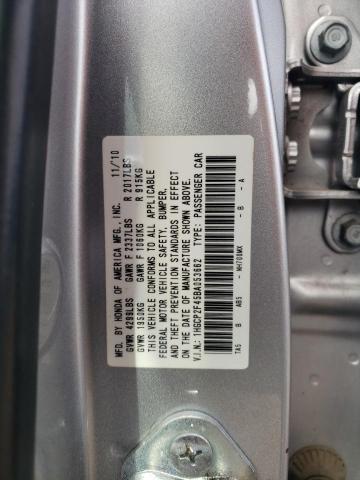 1HGCP2F45BA053662 - 2011 HONDA ACCORD LXP Сріблястий фото 12
