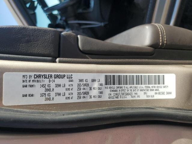 1C4RJFJT0FC606423 - 2015 JEEP GRAND CHER SUMMIT TAN photo 13