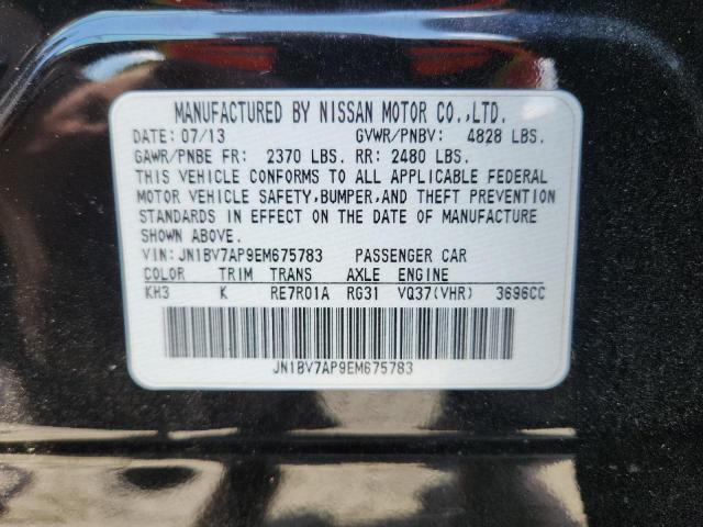 JN1BV7AP9EM675783 - 2014 INFINITI Q50 BASE BLACK photo 12