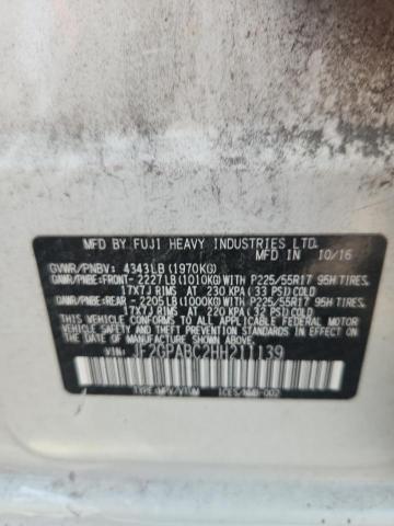 JF2GPABC2HH211139 - 2017 SUBARU CROSSTREK PREMIUM Blanco foto 13