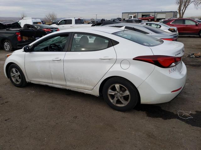 5NPDH4AEXFH631314 - 2015 HYUNDAI ELANTRA SE WHITE photo 2