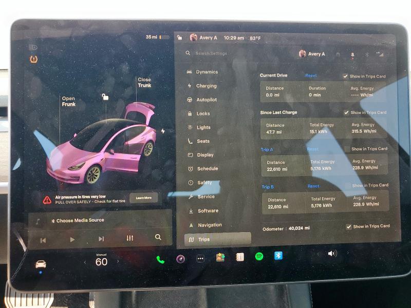 5YJ3E1EA1MF936402 - 2021 TESLA MODEL 3 Blanco foto 9