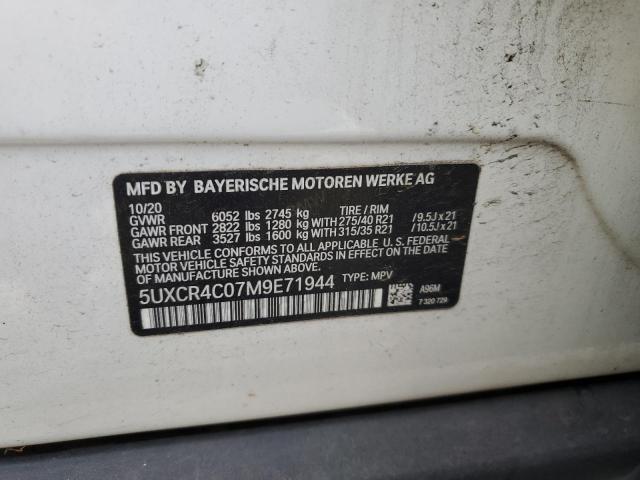 5UXCR4C07M9E71944 - 2021 BMW X5 SDRIVE 40I WHITE photo 13