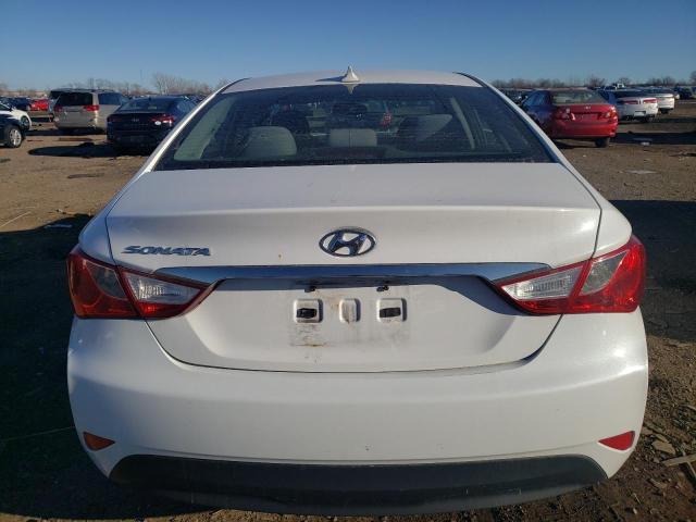 5NPEB4ACXEH815817 - 2014 HYUNDAI SONATA GLS WHITE photo 6