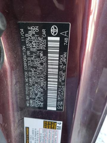 JTKDE177450028783 - 2005 TOYOTA SCION TC 紫色 照片 12