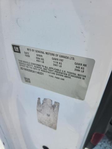 2G1WA5EK5A1146231 - 2010 CHEVROLET IMPALA LS Ақ фото 12