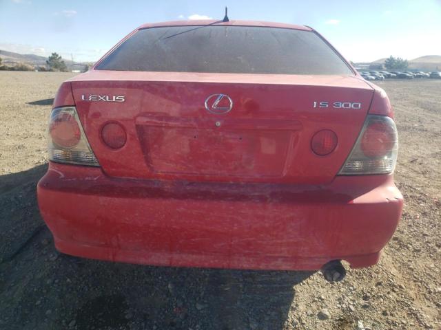 JTHBD192230070769 - 2003 LEXUS IS 300 RED photo 6