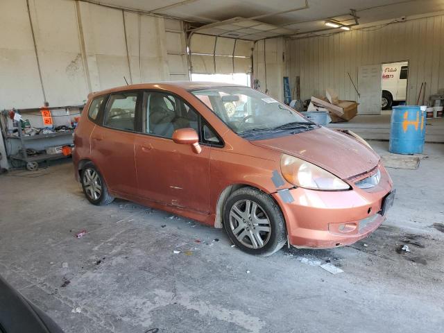 JHMGD38688S074164 - 2008 HONDA FIT SPORT ORANGE photo 4