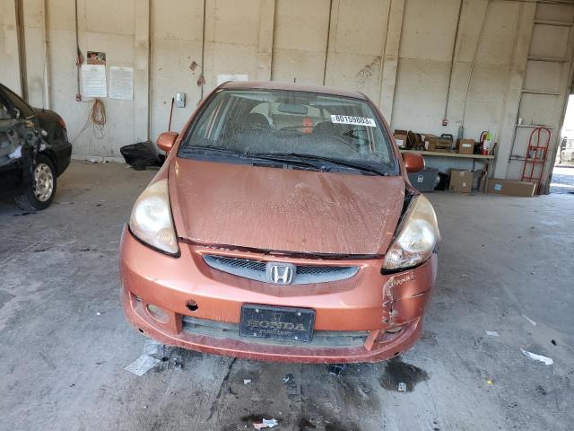 JHMGD38688S074164 - 2008 HONDA FIT SPORT ORANGE photo 5