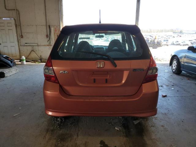 JHMGD38688S074164 - 2008 HONDA FIT SPORT ORANGE photo 6