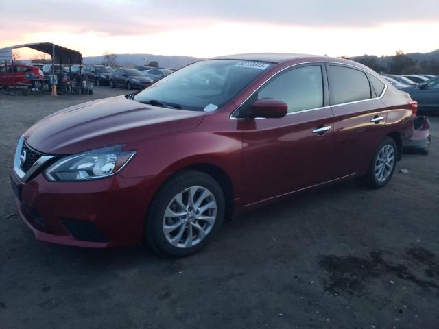 3N1AB7AP5KY219003 - 2019 NISSAN SENTRA S RED photo 1
