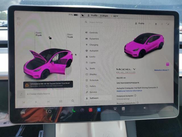 7SAYGDEF5PF602975 - 2023 TESLA MODEL Y Черный фото 9