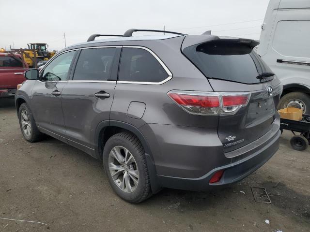 5TDJKRFH4FS123564 - 2015 TOYOTA HIGHLANDER XLE GRAY photo 2