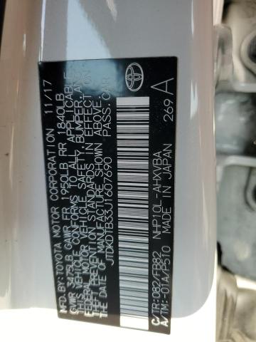 JTDKDTB33J1607690 - 2018 TOYOTA PRIUS C 白色 照片 12