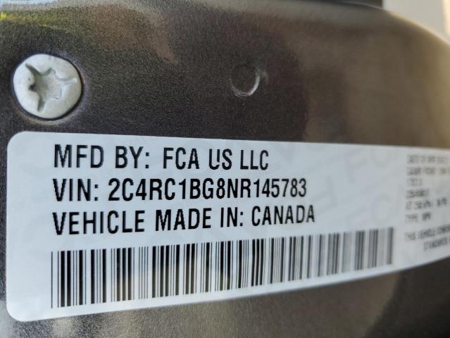 2C4RC1BG8NR145783 - 2022 CHRYSLER PACIFICA TOURING L Մոխրագույն լուսանկար 13