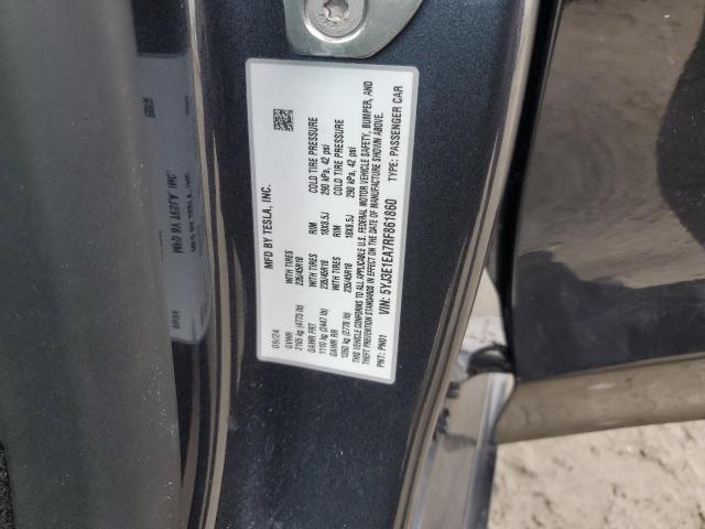 5YJ3E1EA7RF861860 - 2024 TESLA MODEL 3 CHARCOAL photo 24