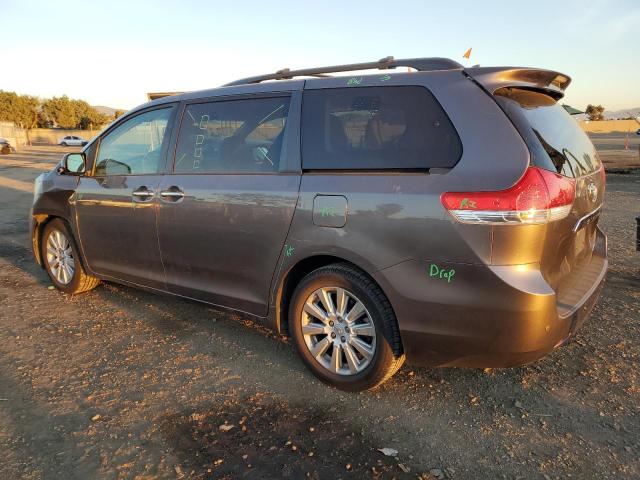 5TDDK3DC2BS028285 - 2011 TOYOTA SIENNA XLE GRAY photo 2