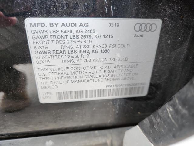 WA1BNAFY8K2087760 - 2019 AUDI Q5 PREMIUM PLUS 黑色 照片 13