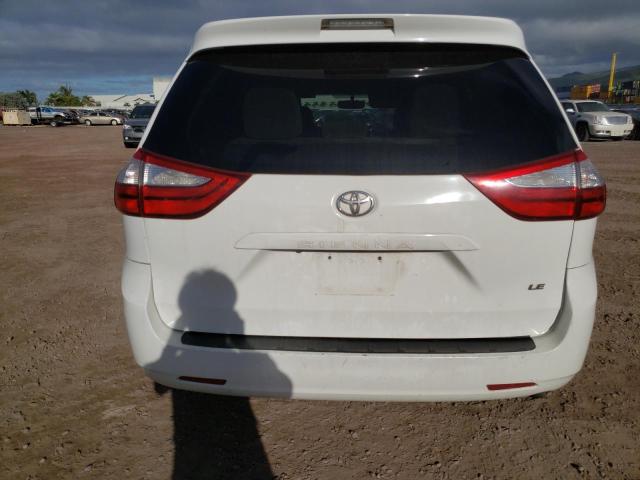 5TDKK3DC6FS540578 - 2015 TOYOTA SIENNA LE WHITE photo 6