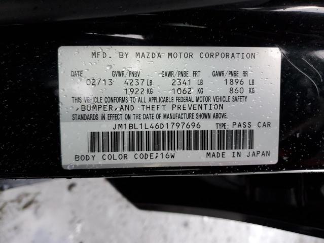 JM1BL1L46D1797696 - 2013 MAZDA SPEED 3 BLACK photo 12