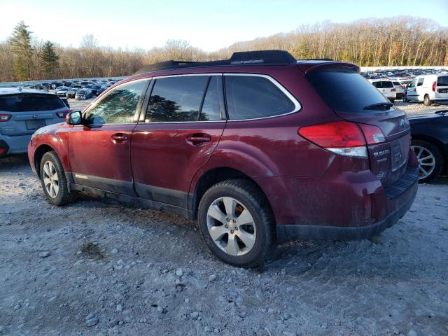 4S4BRBAC1C3222807 - 2012 SUBARU OUTBACK 2.5I BURGUNDY photo 2