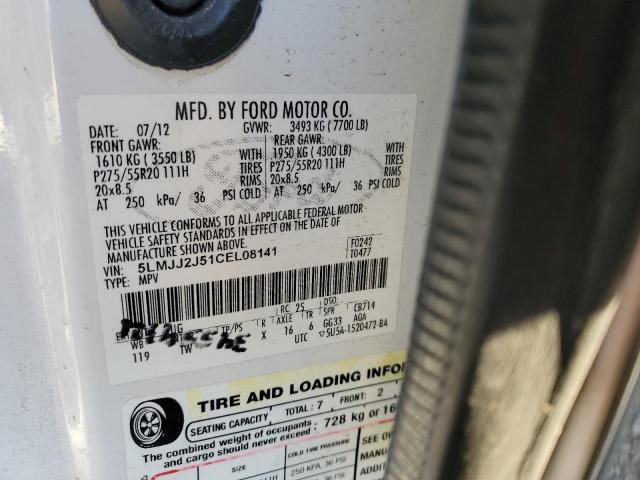 5LMJJ2J51CEL08141 - 2012 LINCOLN NAVIGATOR 白色 照片 13