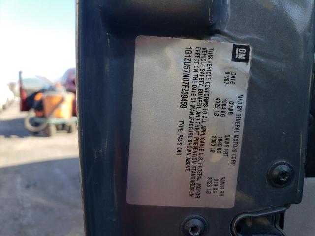 1G1ZU57N07F239459 - 2007 CHEVROLET MALIBU LTZ ნაცრისფერი ფოტო 12