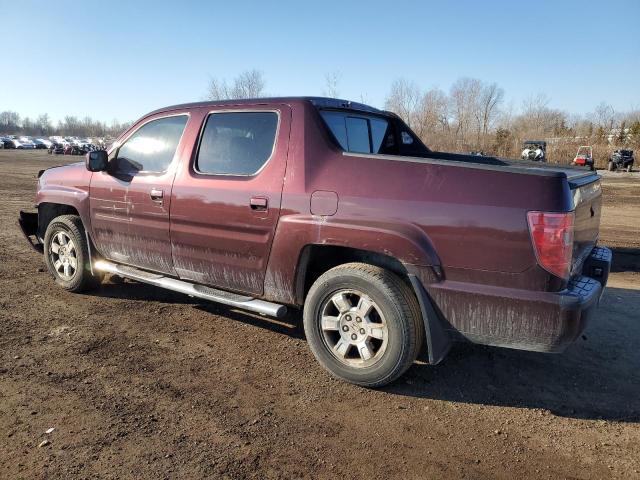 2HJYK16509H003362 - 2009 HONDA RIDGELINE RTL BURGUNDY photo 2